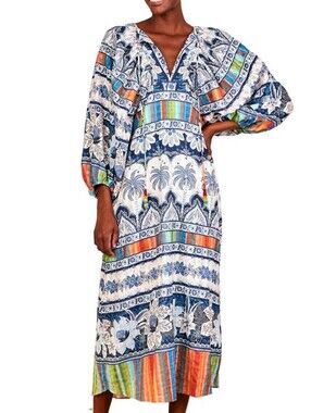 farm rio zodiac maxi dress FARM Rio | Dresses | Farm Rio Zodiac Cross Stitch Embroidered Cutout Dress